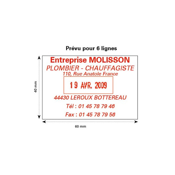 DATEUR TEXTE PROLINE 5474 60*40MM