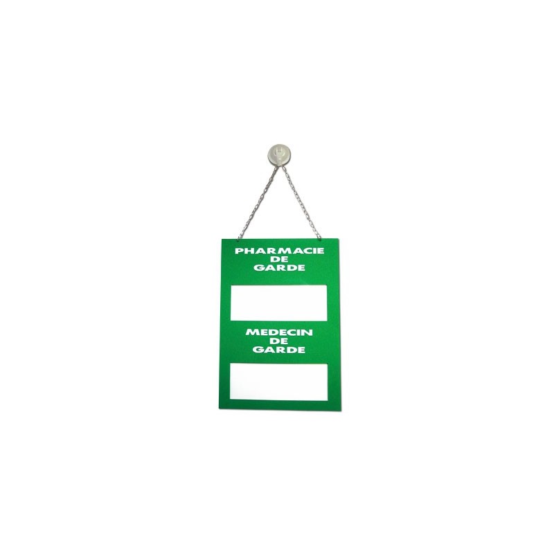 Plaque signalétique "Pharmacie/Médecin de garde"en plexiglass