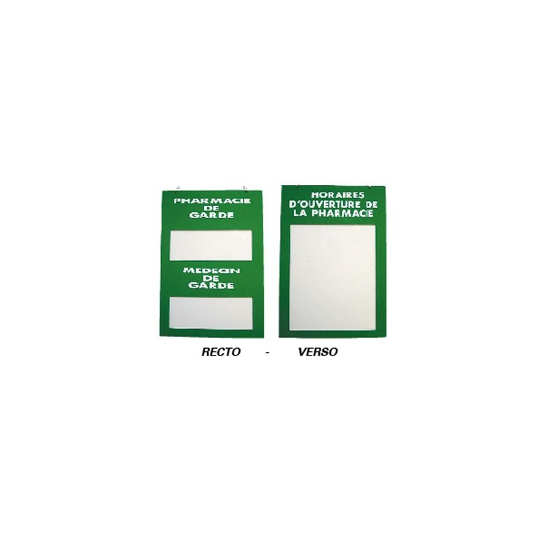 Plaque signalétique "Médecin/Pharmacie de garde" en plexiglass