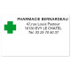 Etiquette Pharmacie 63x38mm personnalisée Par 500