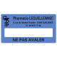 Etiquette Pharmacie 48,5x25,4mm personnalisée Par 500