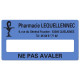 Etiquette Pharmacie 48,5x25,4mm personnalisée Par 500