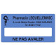 Etiquette Pharmacie 48,5x25,4mm personnalisée Par 500