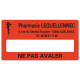 Etiquette Pharmacie 48,5x25,4mm personnalisée Par 500