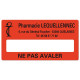 Etiquette Pharmacie 48,5x25,4mm personnalisée Par 500
