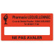 Etiquette Pharmacie 48,5x25,4mm personnalisée Par 500