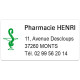 Etiquette Pharmacie 48,5x25,4mm personnalisée Par 500