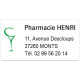 Etiquette Pharmacie 48,5x25,4mm personnalisée Par 500
