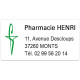 Etiquette Pharmacie 48,5x25,4mm personnalisée Par 500