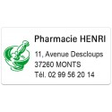 Etiquette Pharmacie 48,5x25,4mm personnalisée Par 500