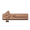 Badge bois pharmacie standard