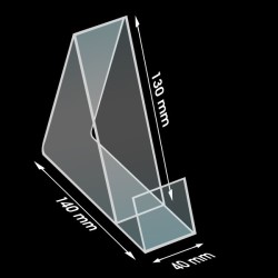 chevalets plexiglass 40x140x130mm