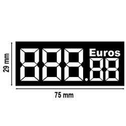 Etiquette digiprix 29x75mm euros (lot de 390)