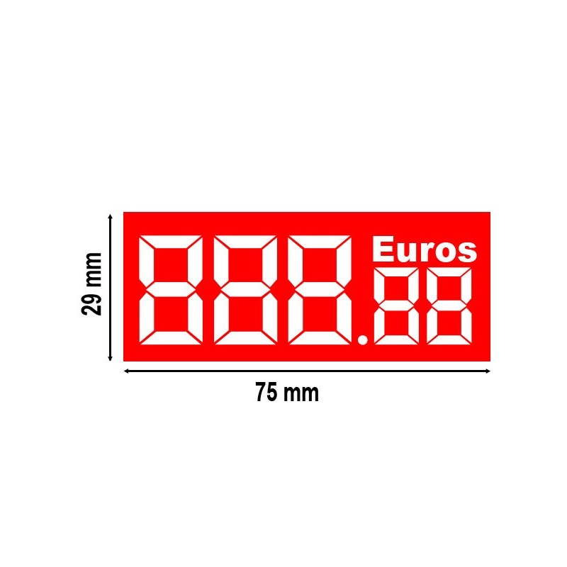 Etiquette digiprix 29x75mm euros (lot de 390)
