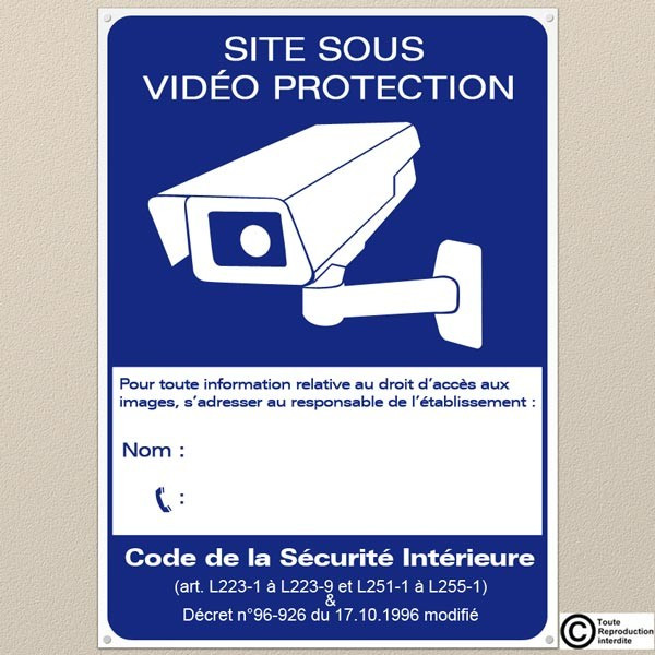 Panneau Vidéo Surveillance