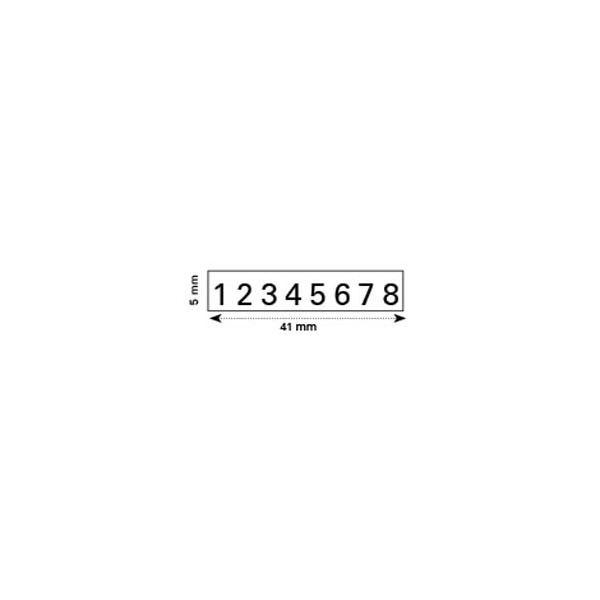 NUMEROTEUR PROLINE 5558 38*5 MM 8 BANDES