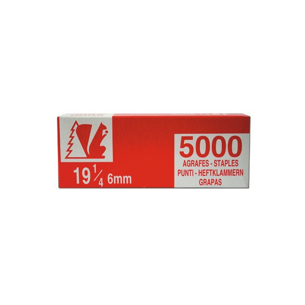 AGRAFE 19 1/4 par 6 BOITES DE 5000