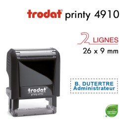 Tampon Trodat Printy 4910, 2 lignes (26x9mm)