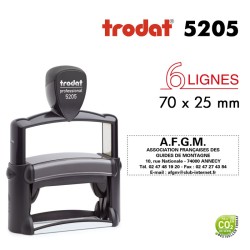 Tampon Trodat Métal line 5205, 6 lignes (70x25mm)