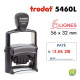 Tampon Dateur Trodat Métal line 5460L2 Payé le.. (56x32mm)
