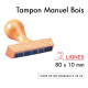 TAMPON MONTURE BOIS 2 LIGNES DIM 80X10MM