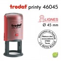 TAMPON TEXTE PRINTY 46045 ROND D45MM