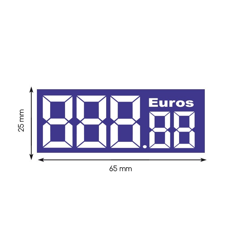Etiquette digiprix 25x65mm euros (lot de 480)