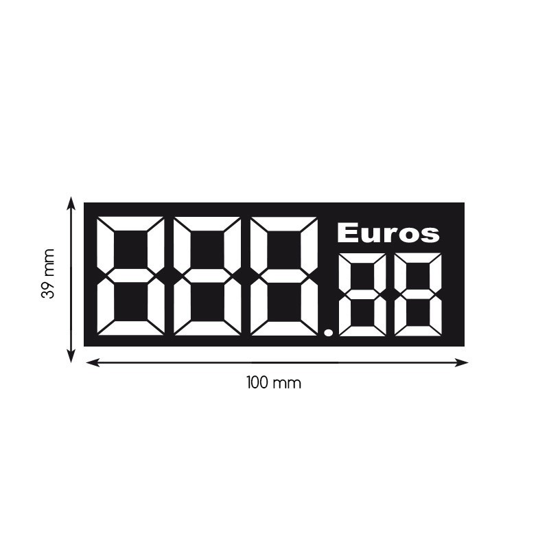 Etiquette digiprix 39x100mm euros (lot de 240)