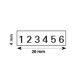 NUMEROTEUR PROLINE 5546 4X26MM 6 BANDES