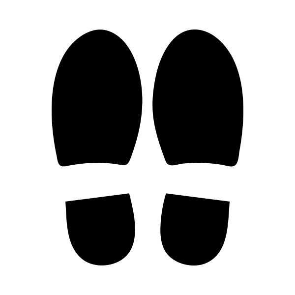 Empreinte de pas adhesifs (la paire)