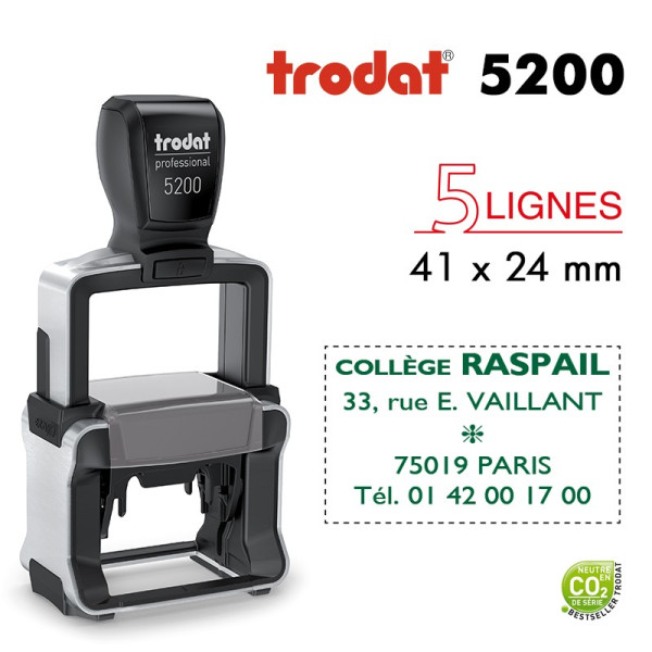 TAMPON TEXTE PROLINE 5200 41*25MM