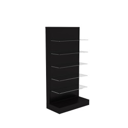 Alpha métal - Gondole Simple 1400 avec 5 tablettes métal