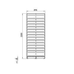Pack - 2 colonnes à tiroirs - 24 tiroirs simples et 4 tiroirs doubles