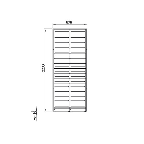 Pack - 2 colonnes à tiroirs - 24 tiroirs simples et 4 tiroirs doubles