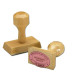 TAMPON MONTURE BOIS OVALE TEXTE DIM 45X25MM