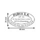 TAMPON MONTURE BOIS OVALE TEXTE DIM 45X25MM