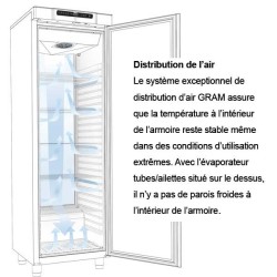 Armoire Gram RR-610-LG - 583 litres - 5 grilles