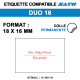 Etiquettes Sato duo16 18x16mm 1500etiq caducéeprix