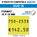 Etiquette duo16 18x16mm 1500etiq amovibles