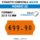Etiquette kendo22 22x12mm 1500etiq permanent