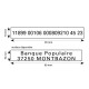 TAMPON MONTURE BOIS 2 LIGNES DIM 80X10MM