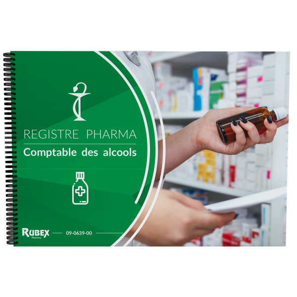 Registre comptable des alcools, format A4, 62 pages foliotées