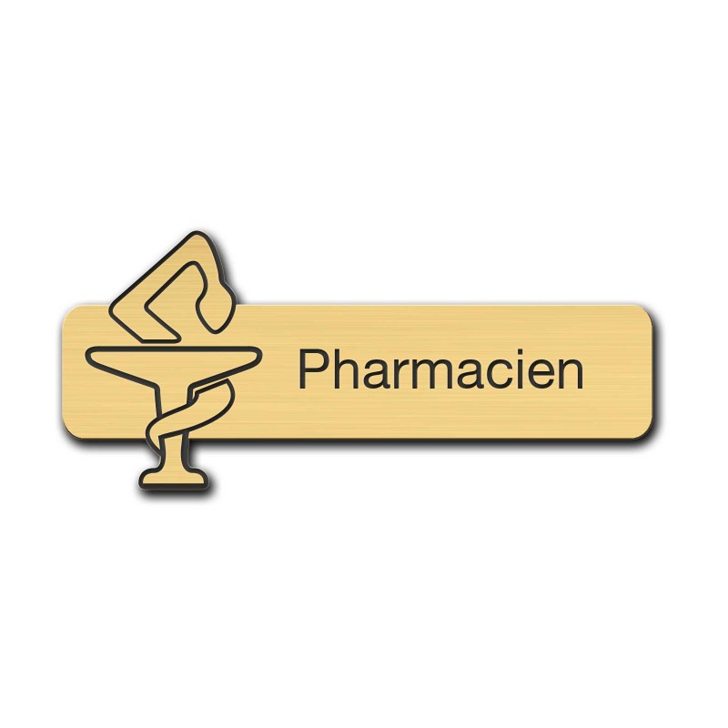 Badge pharmacien avec caducée