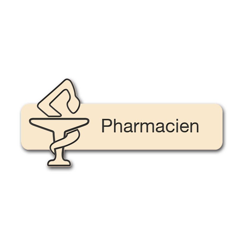 Badge pharmacien avec caducée