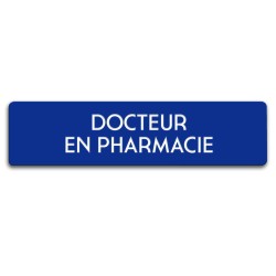 Badge Docteur en pharmacie rectangulaire