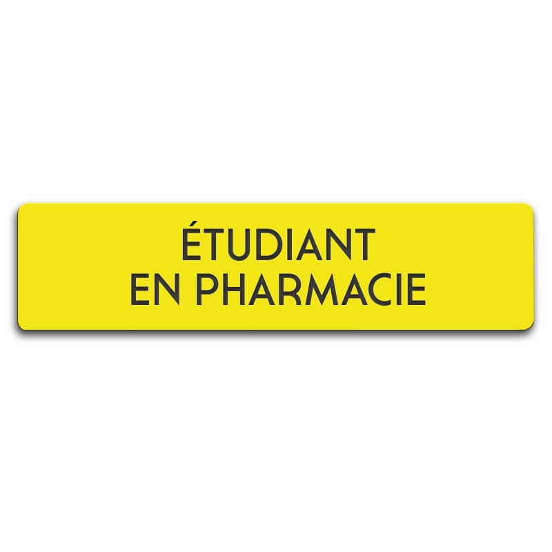 Badge Étudiant en pharmacie rectangulaire