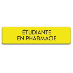 Badge Étudiante en pharmacie rectangulaire