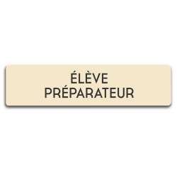 Badge Élève préparateur rectangulaire