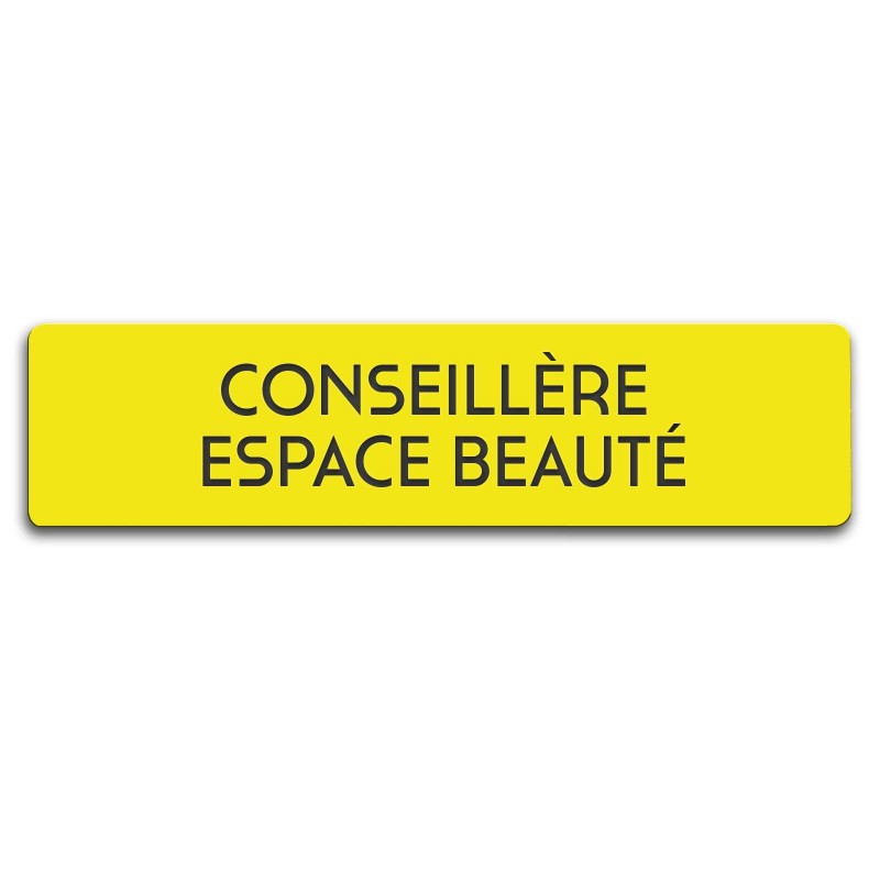 Badge Conseillère espace beauté rectangulaire