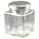 Grands pots en verre carré - Lot de 24